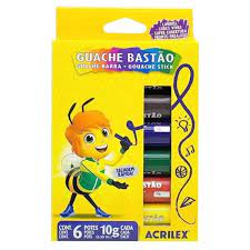 TEMPERA GUACHE BASTAO ACRILEX METALICA C/6