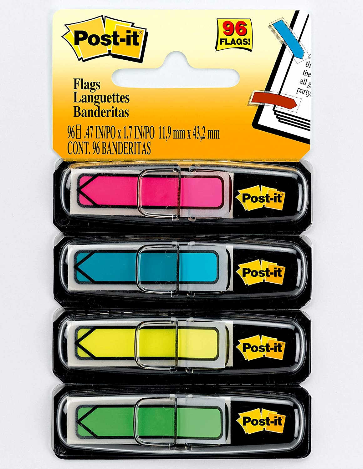 POST-IT 3M 12MMX43MM FLAGS SETA 96F NEON