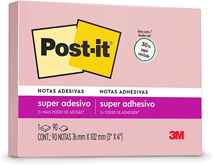 POST-IT 3M 76X102 ROSA 90F