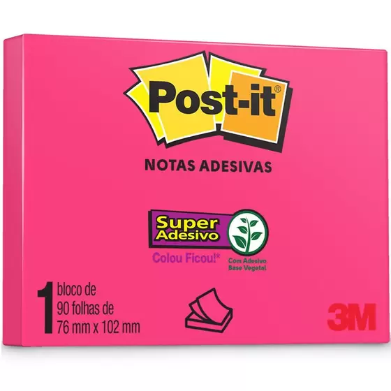 POST-IT 3M 76X102 ROSA POPPY 90F
