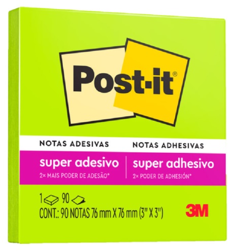 POST-IT 3M 76X76 VERDE LIMAO 90F