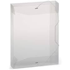 PASTA PLASCONY ABA ELASTICO EXCLUSIVE OFICIO DORSO 4CM A40 CRISTAL