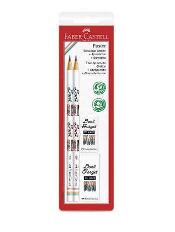 LAPIS FABER CASTELL POSTER BLISTER KIT C/4 BRANCO