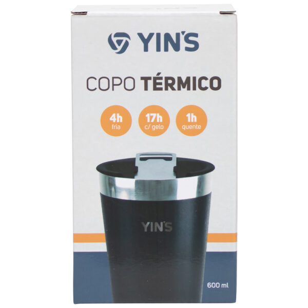 COPO TERMICO ACO YINS PAPER INOX 600ML