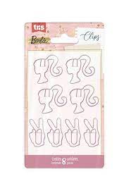 CLIPS TRIS BARBIE C/8 30X30MM
