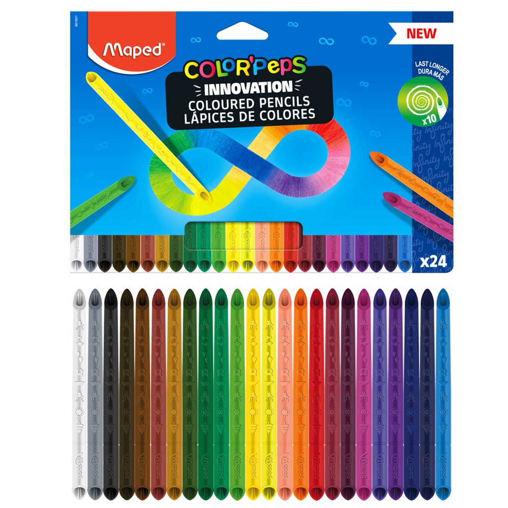 LAPIS DE COR MAPED COLORPEPS INFINITY 24 CORES ESTOJO