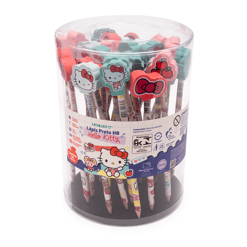 LAPIS LEO&LEO HB HELLO KITY C/BORRACHA SORTIDO