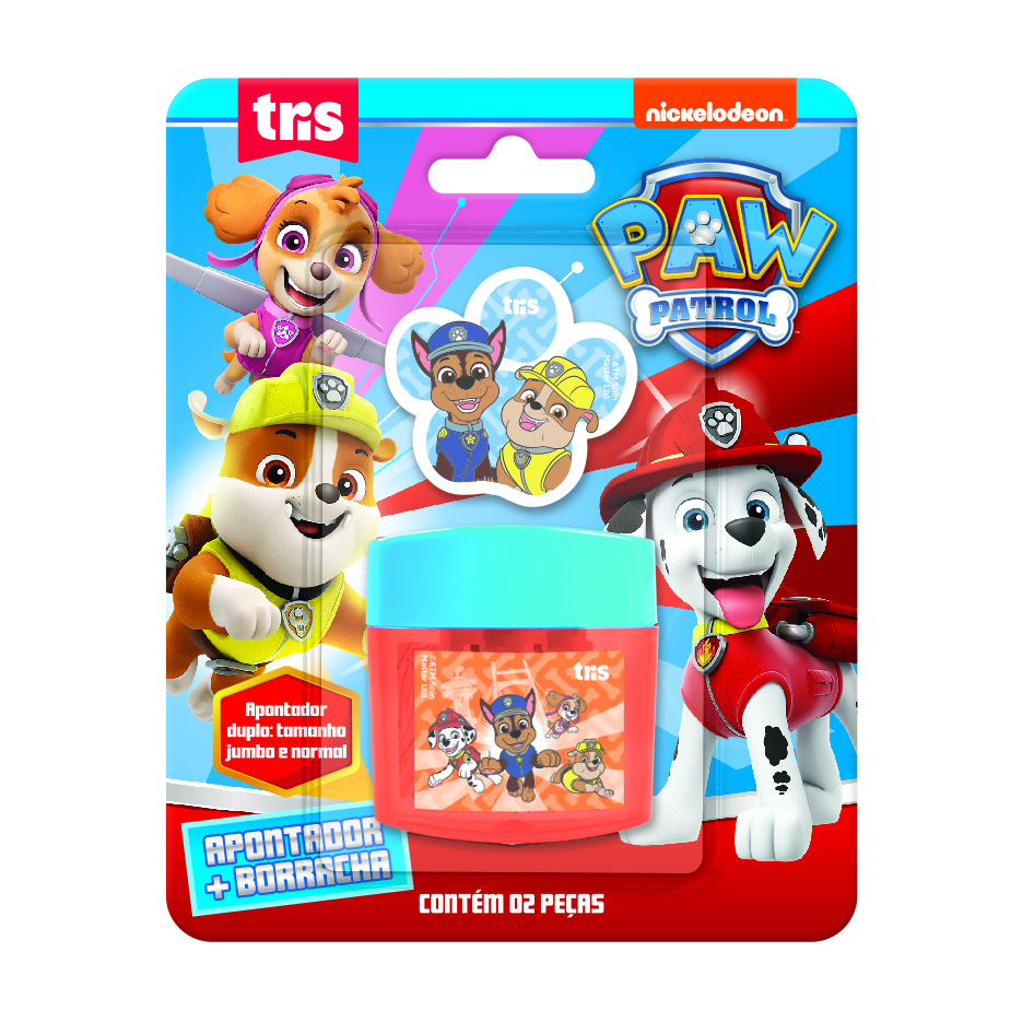 APONTADOR BORRACHA TRIS PATRULHA CANINA BLISTER 902085