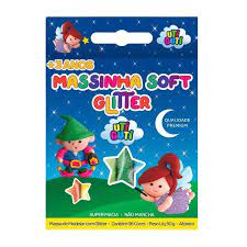 MASSA DE MODELAR UTI GUTI 90G SOFT GLITTER C/6