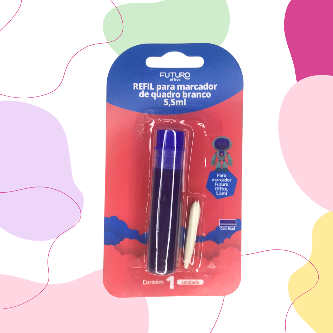 REFIL PARA MARCADOR QUADRO BRANCO FUTURO AZUL