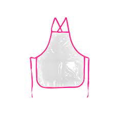 AVENTAL WALEU TRANSPARENTE ROSA INFANTIL