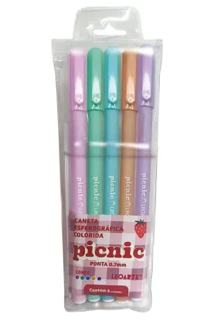 CANETA ESFEROGR?FICA JOCAR 0.7 PICNIC BLISTER C/5