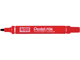 MARCADOR PERMANENTE PENTEL 4.3MM VERMELHO