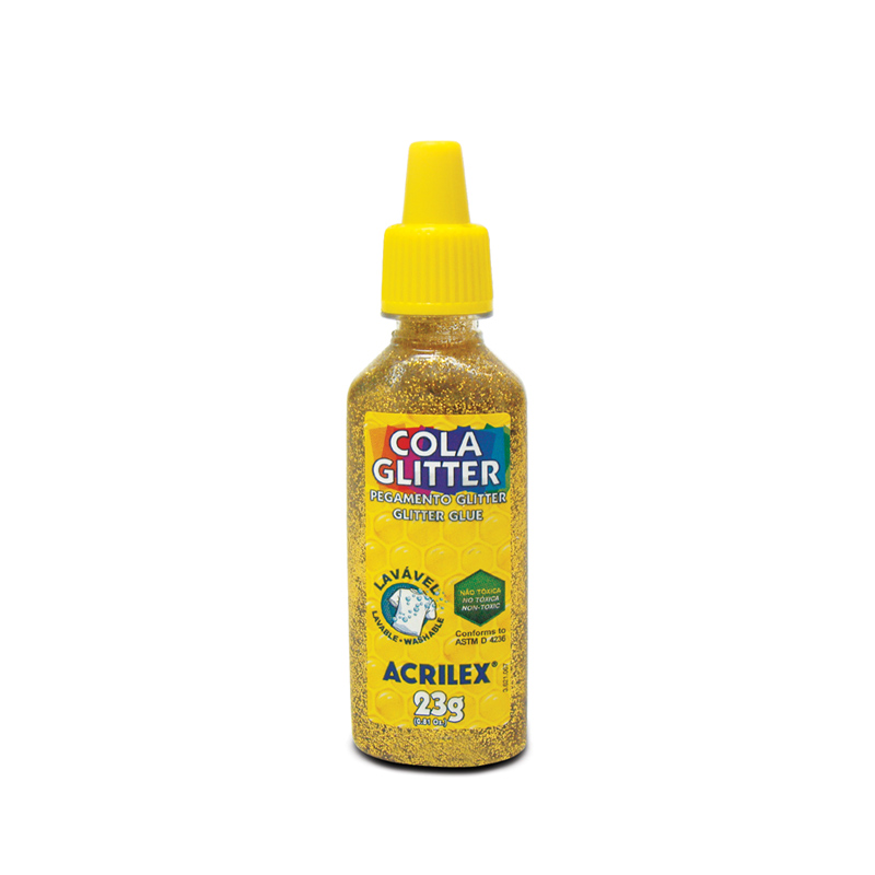 COLA GLITER ACRILEX 23G 2900 201 OURO