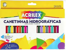 CANETA ACRILEX HIDROCOR C/24 6903