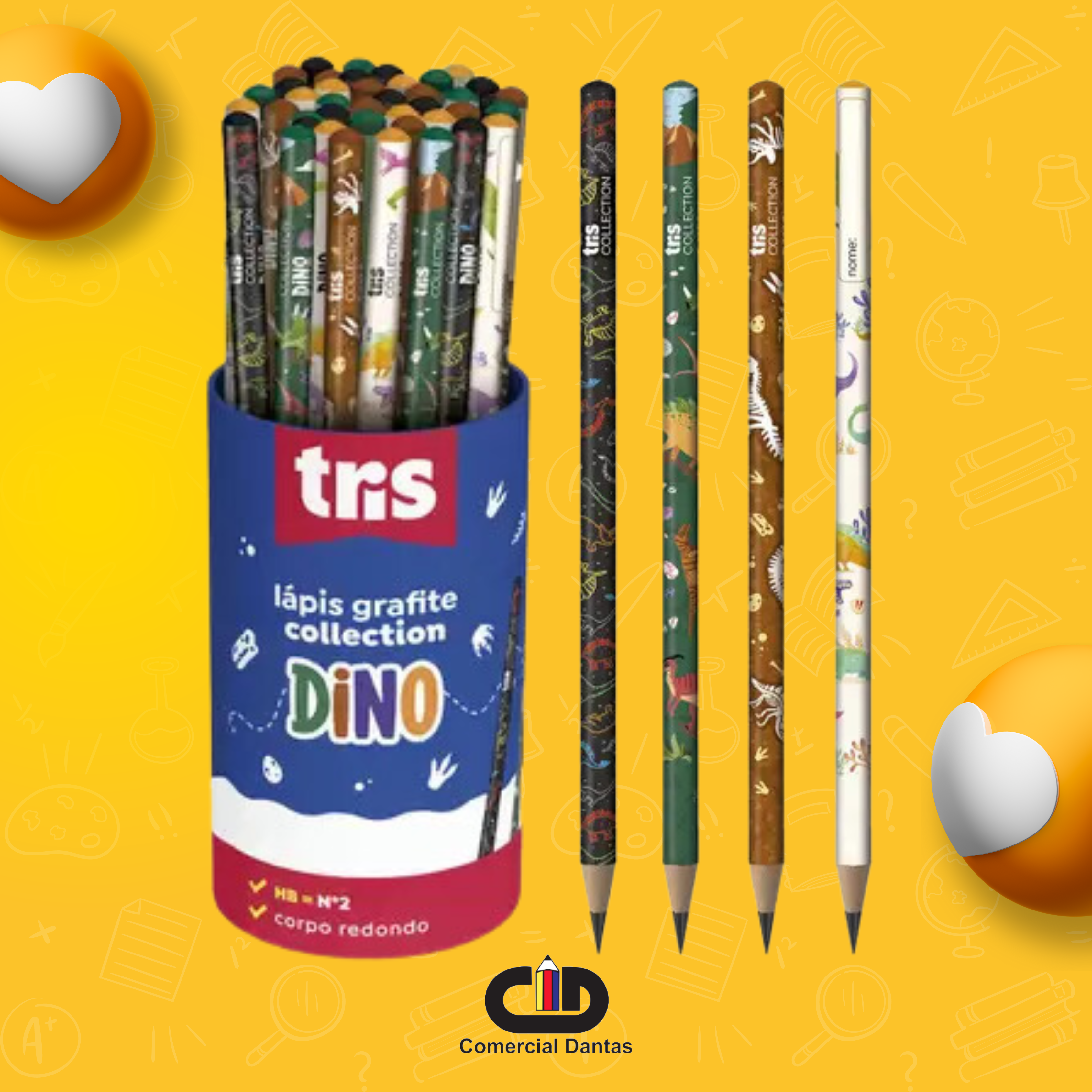 LAPIS TRIS COLLECT DINO