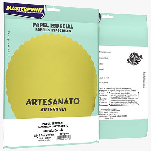 PAPEL MASTERPRINT LAMINADO 250G 10F DOUR