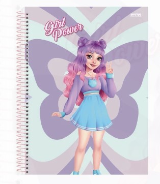 CADERNO SAO DOMIN 10.1 160F GIRL POWER (CAPAS SORTIDAS)