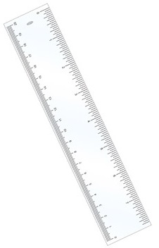 REGUA YINS 20CM TRANSP YP7094