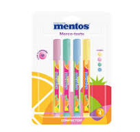 MARCA TEXTO COMPACTOR DESTAQ MENTOS BLISTER C/4