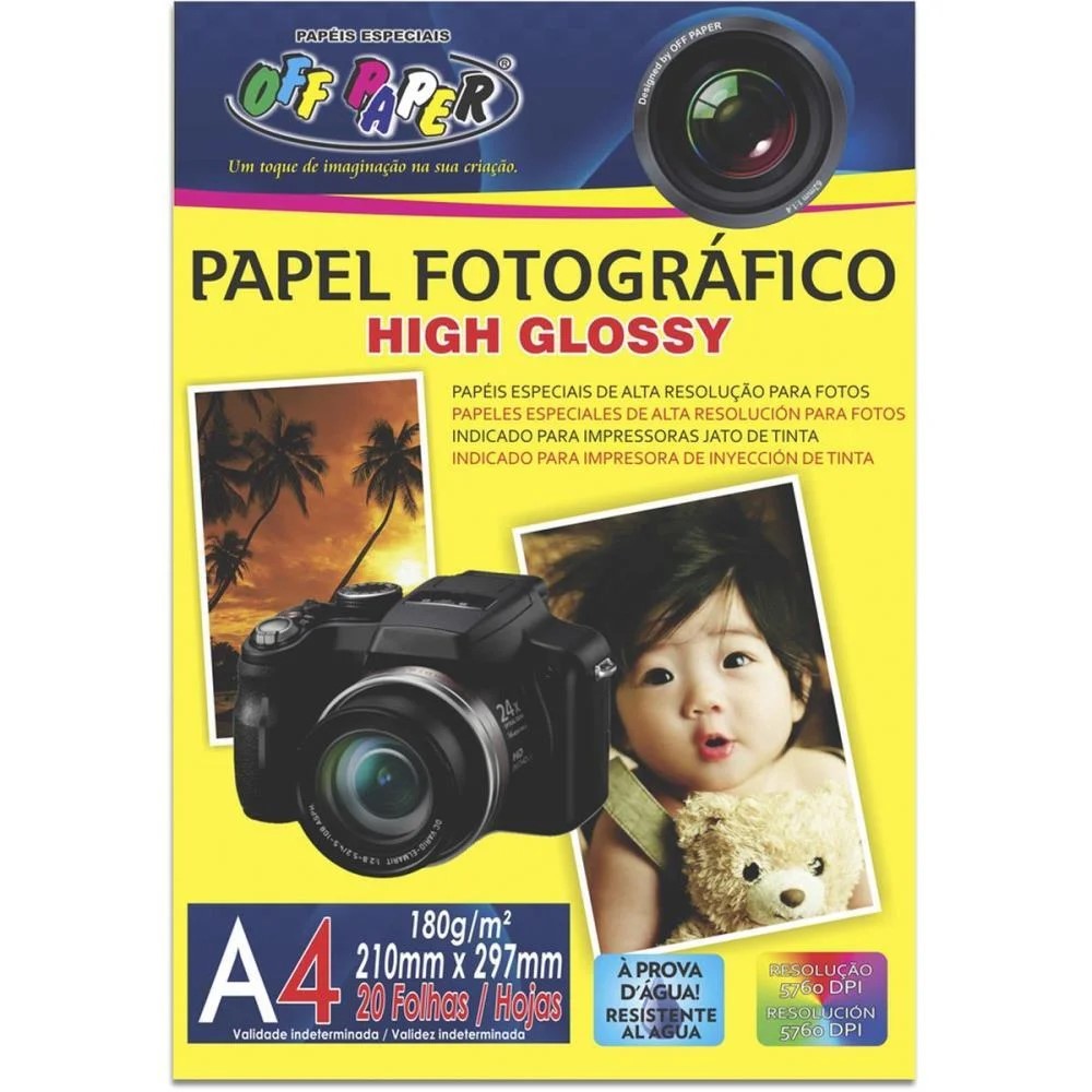 PAPEL FOTO A4 180G OFF PAPER C/20FLS