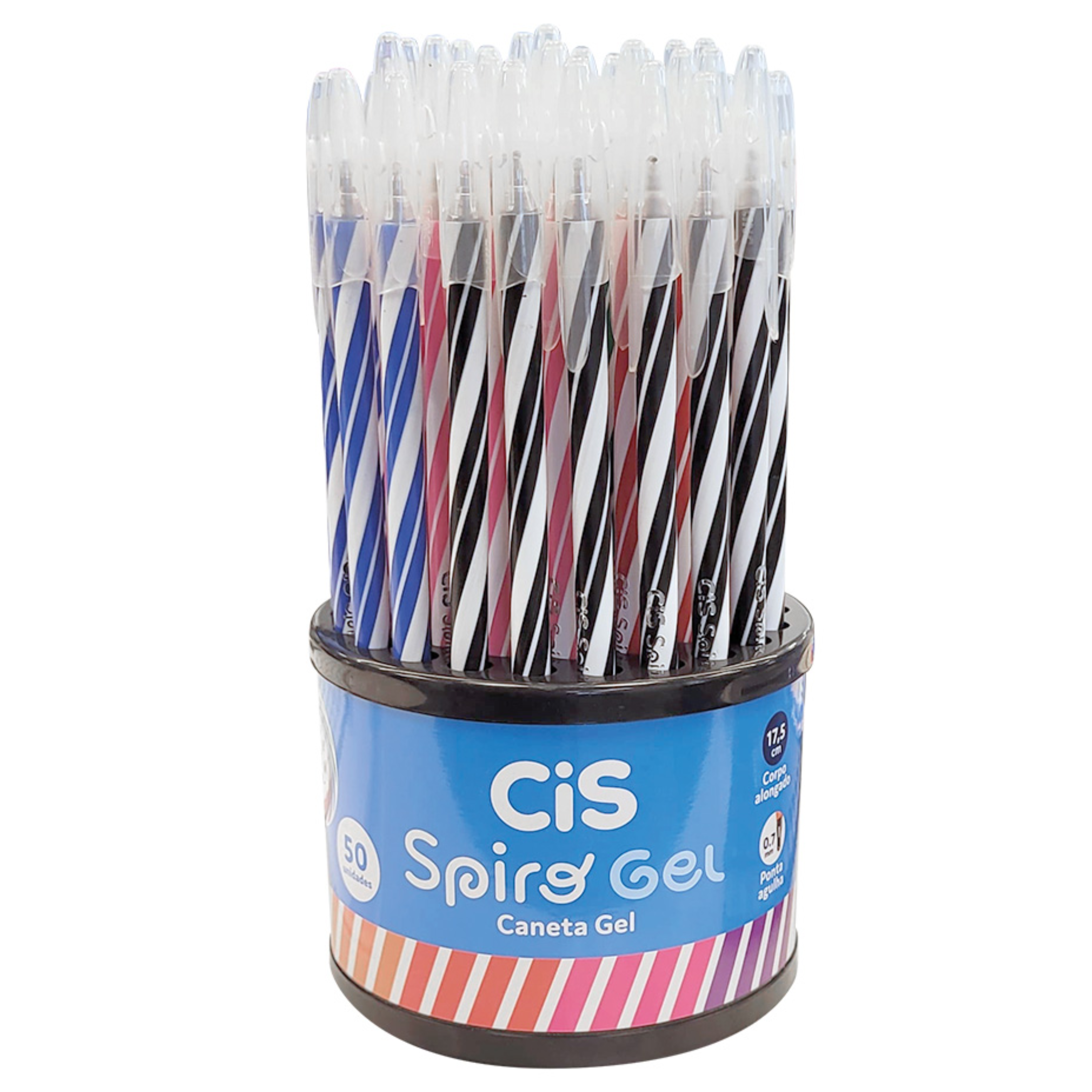 CANETA CIS SPIRO GEL 0.7 SORT