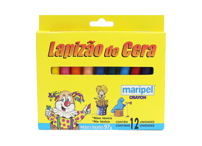 LAPIZAO DE CERA 12 CORES MARIPEL GZ-12