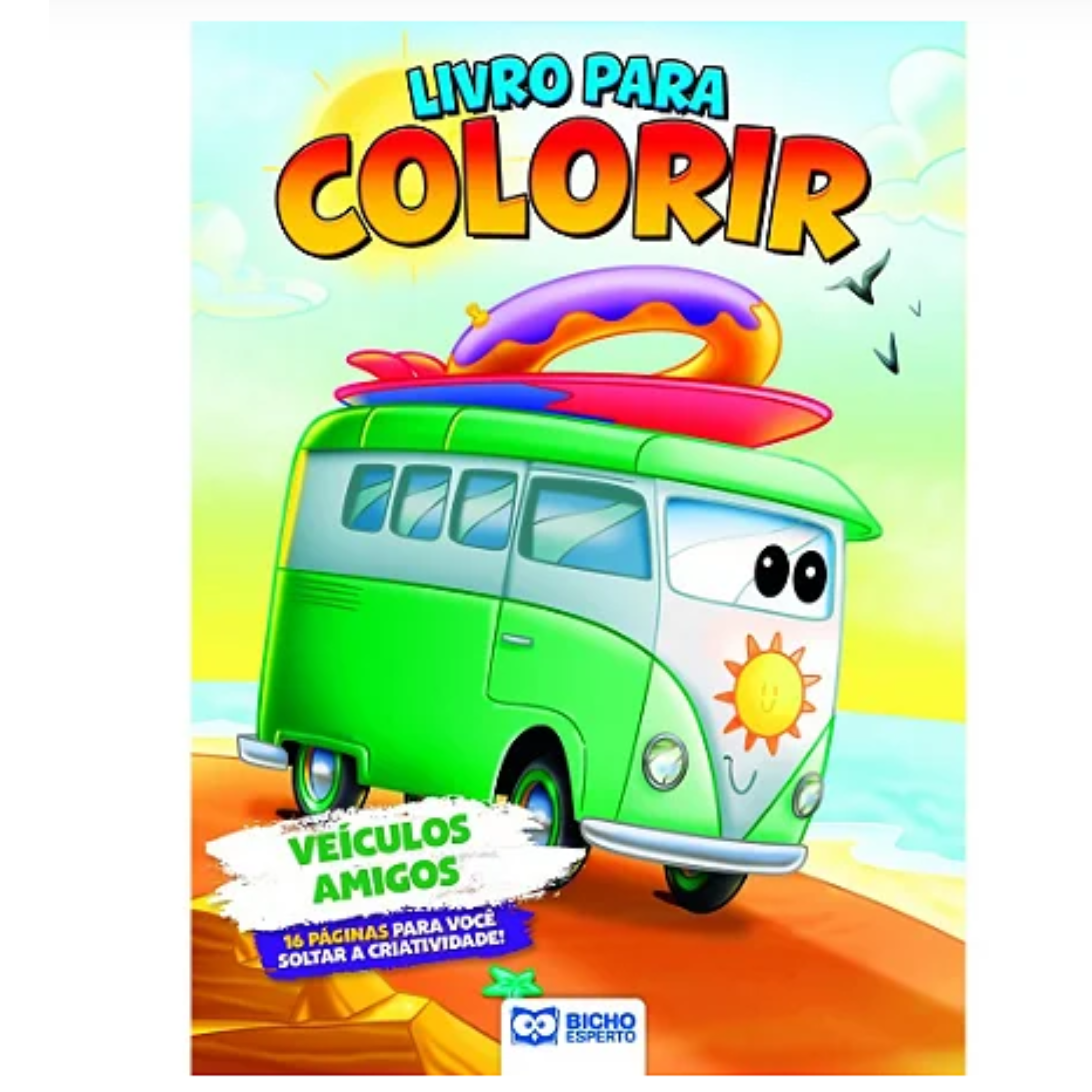 LIVRO BICHO ESPERTO COLORIR VEICULO AMIG