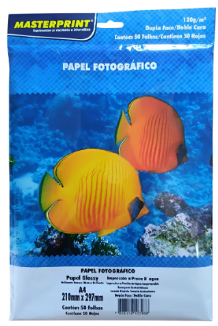 PAPEL FOTO A4 180G MASTERPRINT  DUPLA FACE COM 20FLS