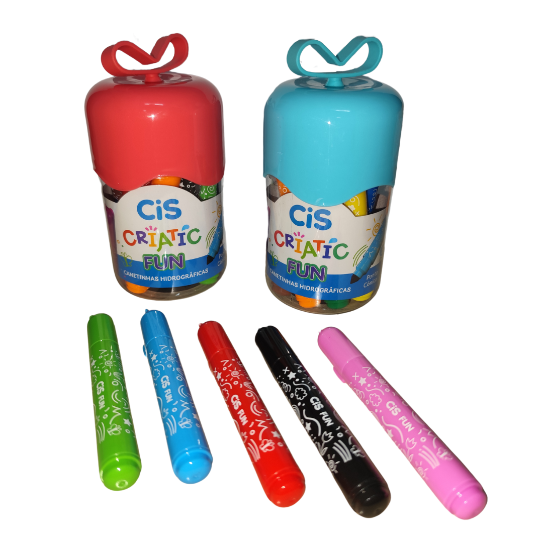 CANETA CIS HIDROCOR CRIATIC FUN C/12 AZUL