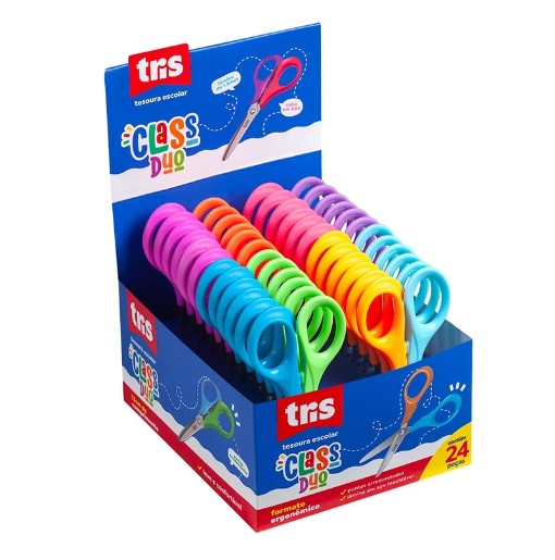 TESOURA ESCOLAR TRIS CLASS DUO SORTIDA