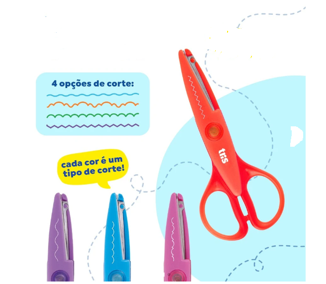 TESOURA TRIS ART CRAFT 13,5CM SORTIDA