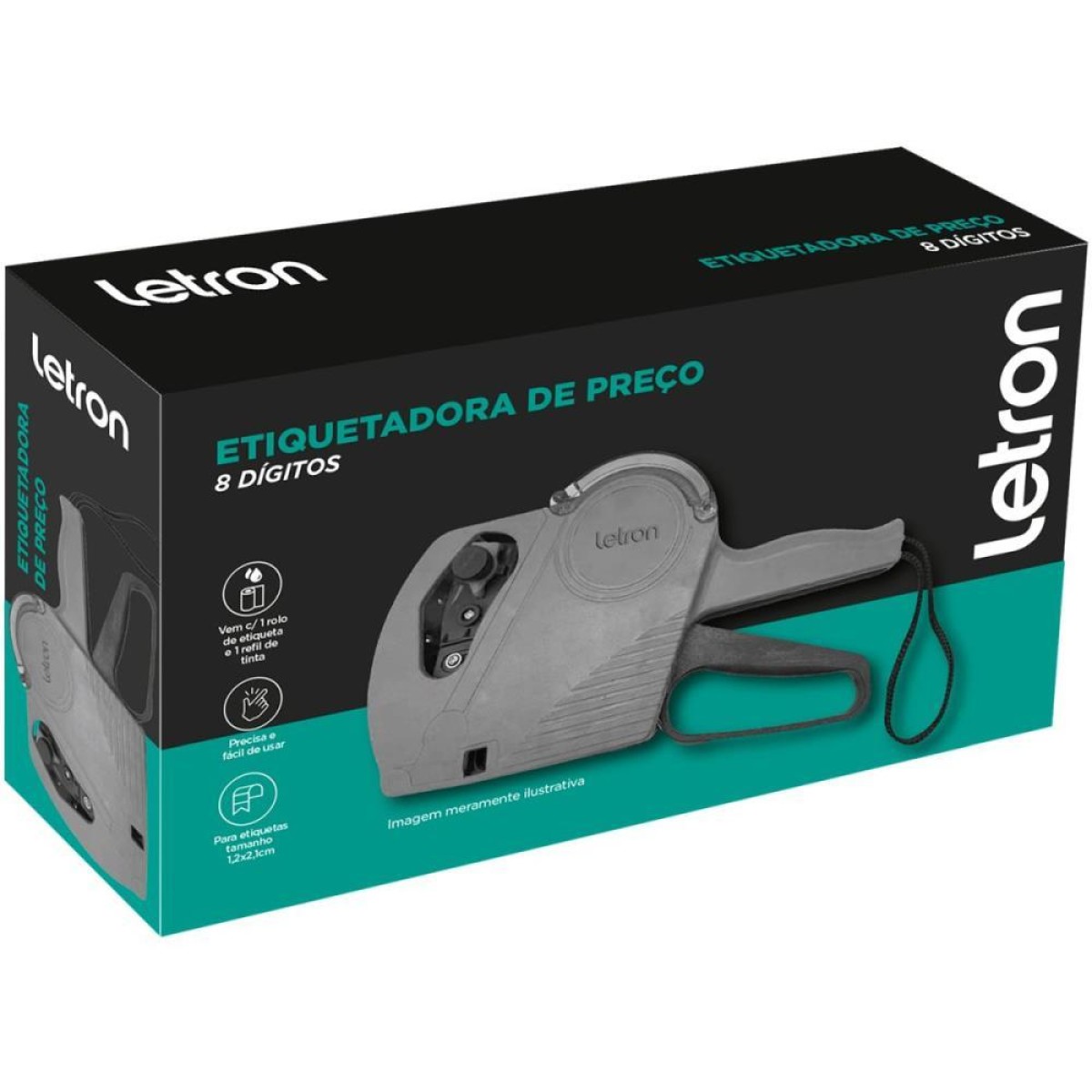 ETIQUETADORA LETRON 8 DIG C/2 TINTA+ ROLO