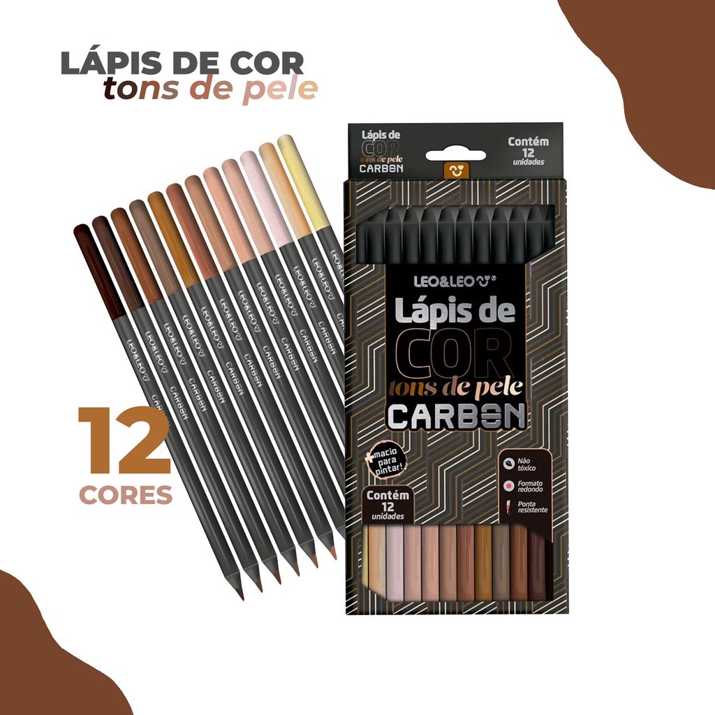 LAPIS DE COR LEO&LEO CARB PELE C/12 4676