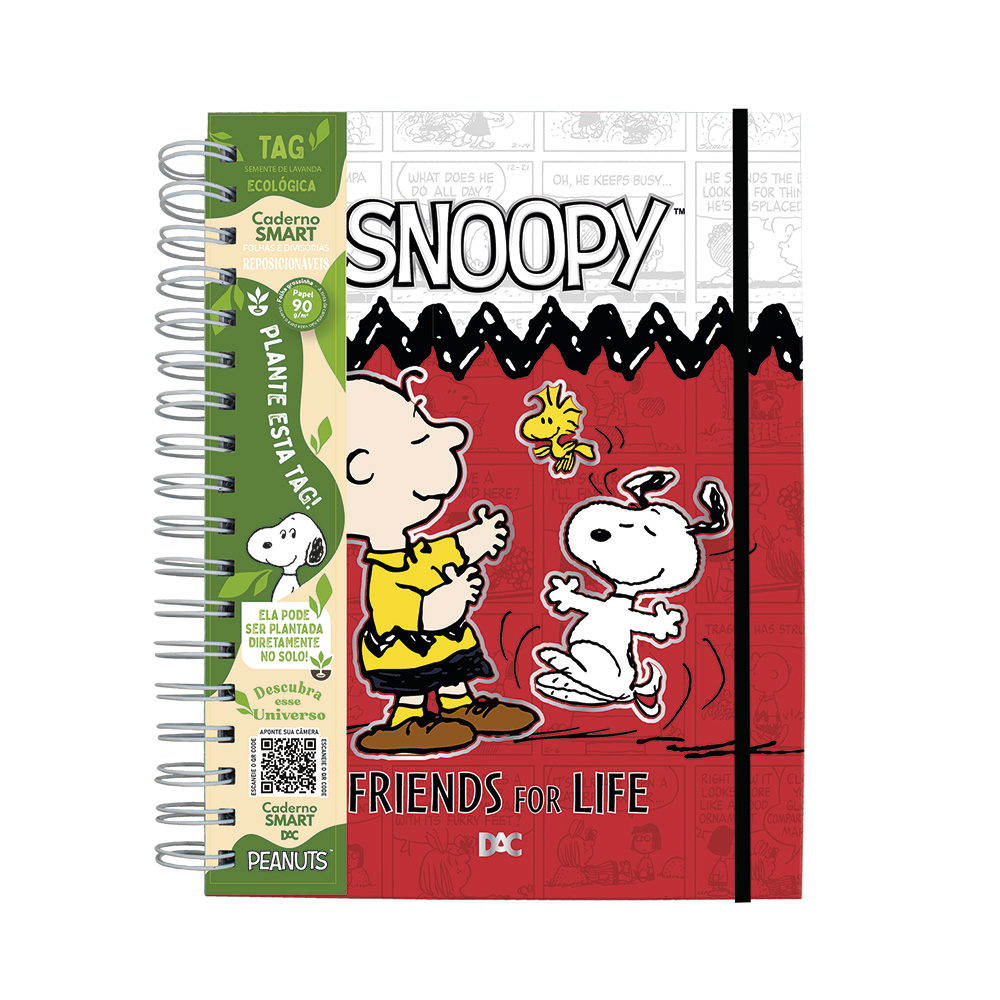 CADERNO DAC 80F CAPA DURA MINI SMART SNOOP