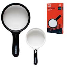 LUPA YINS PAPER 150MM AMPLIA 5X C/4 LUZES LED