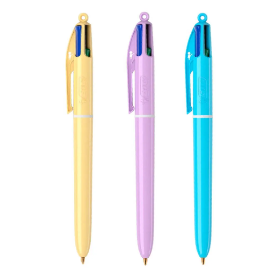CANETA BIC BL 4 COR PASTEL SORTIDA
