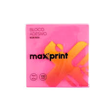 BLOCO ADESIVO MAXPRINT 76X76 NEON ROSA C/100 FOLHAS