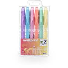 MARCA TEXTO MAXPRINT LUMIS PASTEL BLISTER C/6 CORES