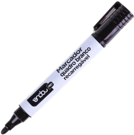 MARCADOR QUADRO BRANCO ONDA RECARREGAVEL PRETO