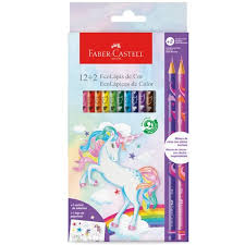LAPIS DE COR FABER CASTELL C/12+2 UNICORNIO