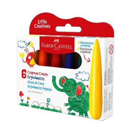 GIZ DE CERA FABER CASTEL FOGUETE ERGONOMICO C/06 CORES