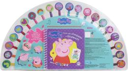 KIT CIRANDA PEPPA PIG LIVRO COLORIR -  LAPIS DE COR COM BORRACHAS