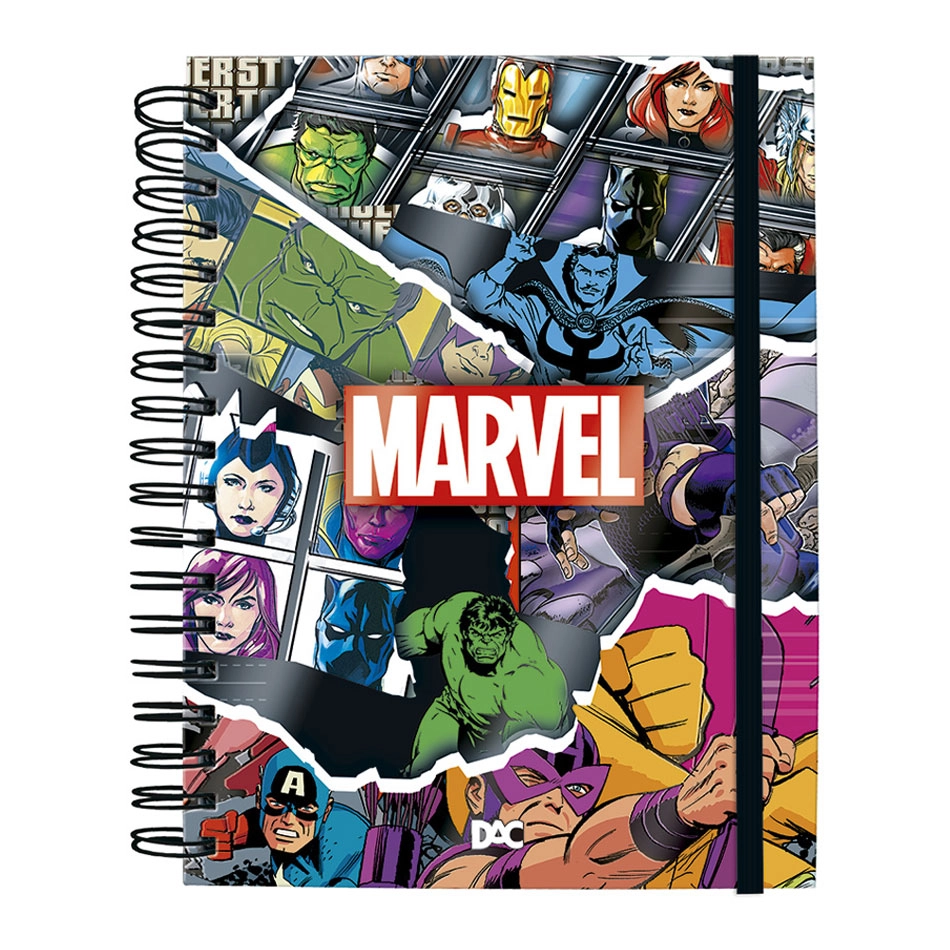 CADERNO DAC 80F CAPA DURA COLEGIAL SMART MARVEL - 58180