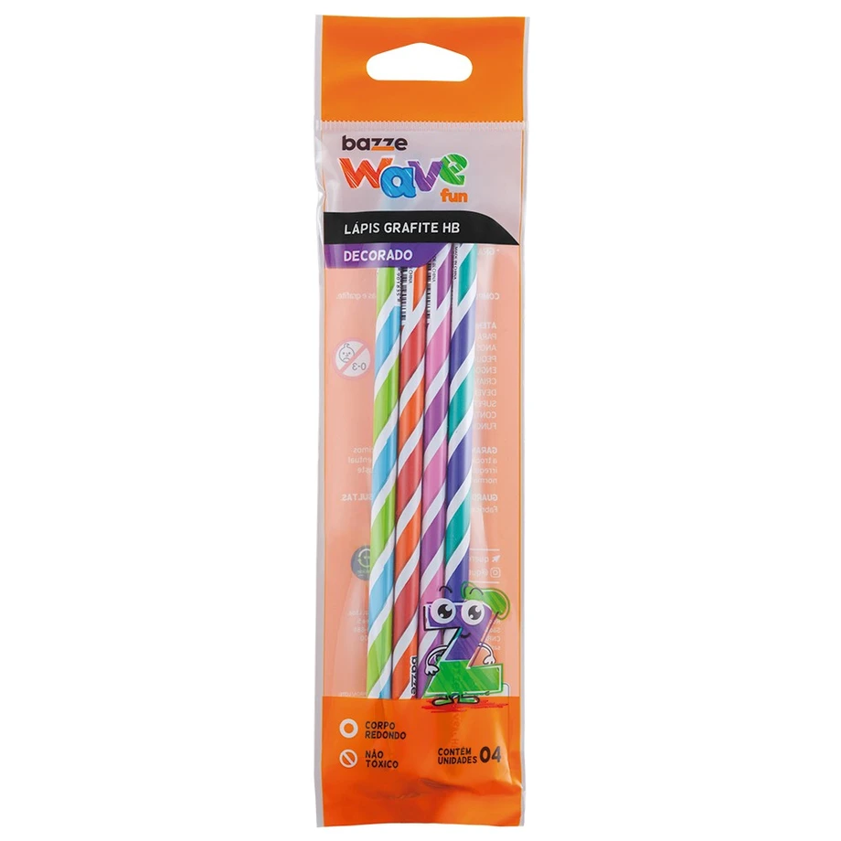 LAPIS GRAFITE BAZZE HB WAVE BLISTER C/4