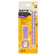 KIT ESCOLAR BAZZE EMOTIONS BLISTER C/4