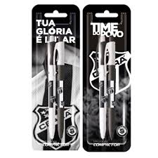 CANETA COMPACTOR 07 RETRATIL CEARA BLISTER C/2 AZUL