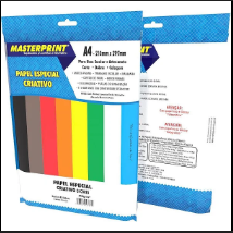 PAPEL MASTERP CRIATIVO 75G A4 8CORES 45F