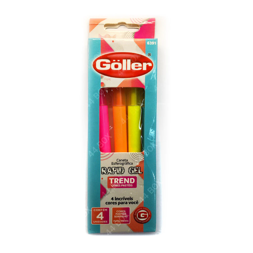 CANETA GOLLER RAPID GEL TREND PASTEL C/4
