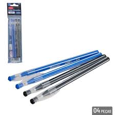 CANETA GOLLER 0.7 SMART AZUL/PRETA BLISTER C/4